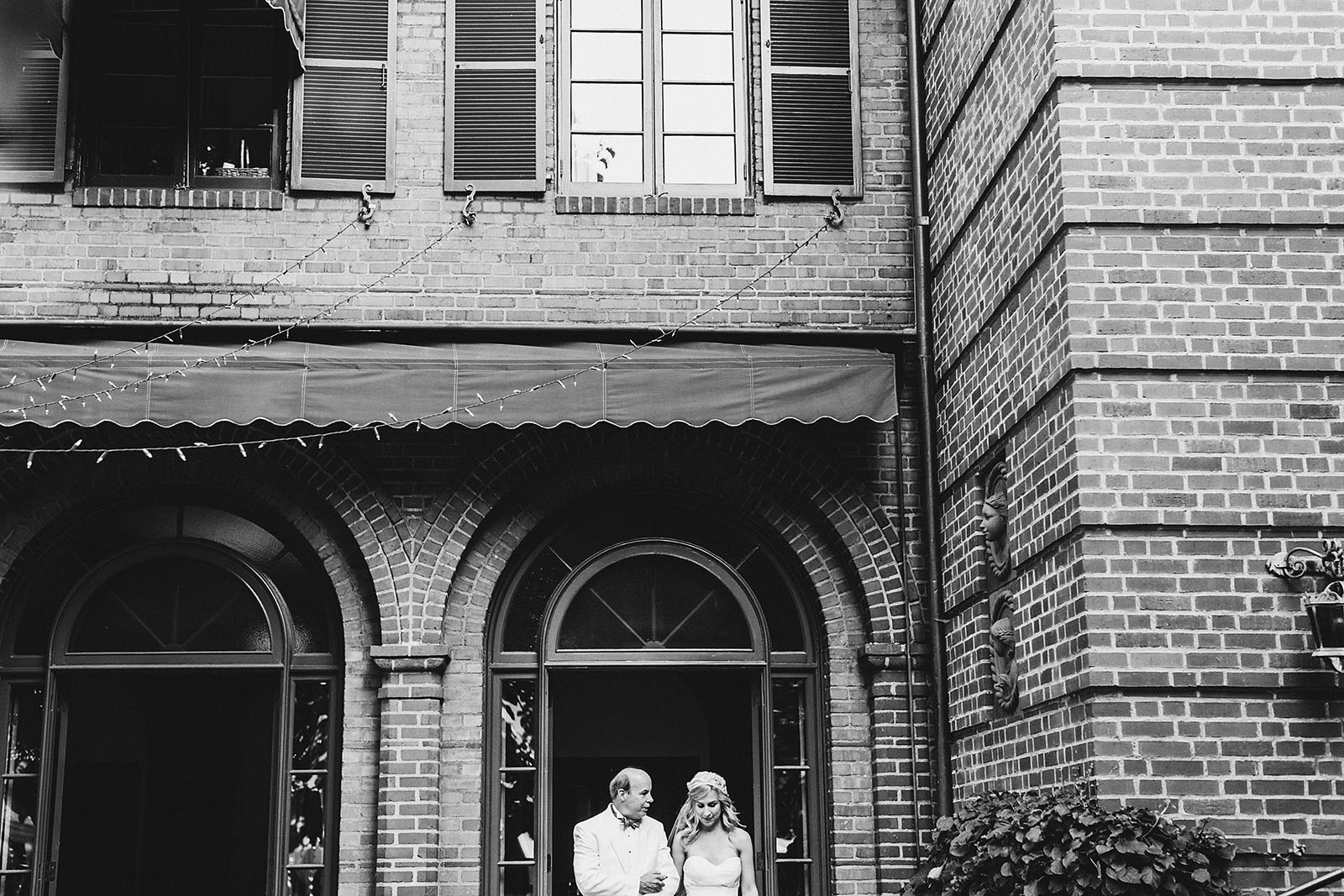 Bride and her father walking down the aisle | Portland Town Club Wedding