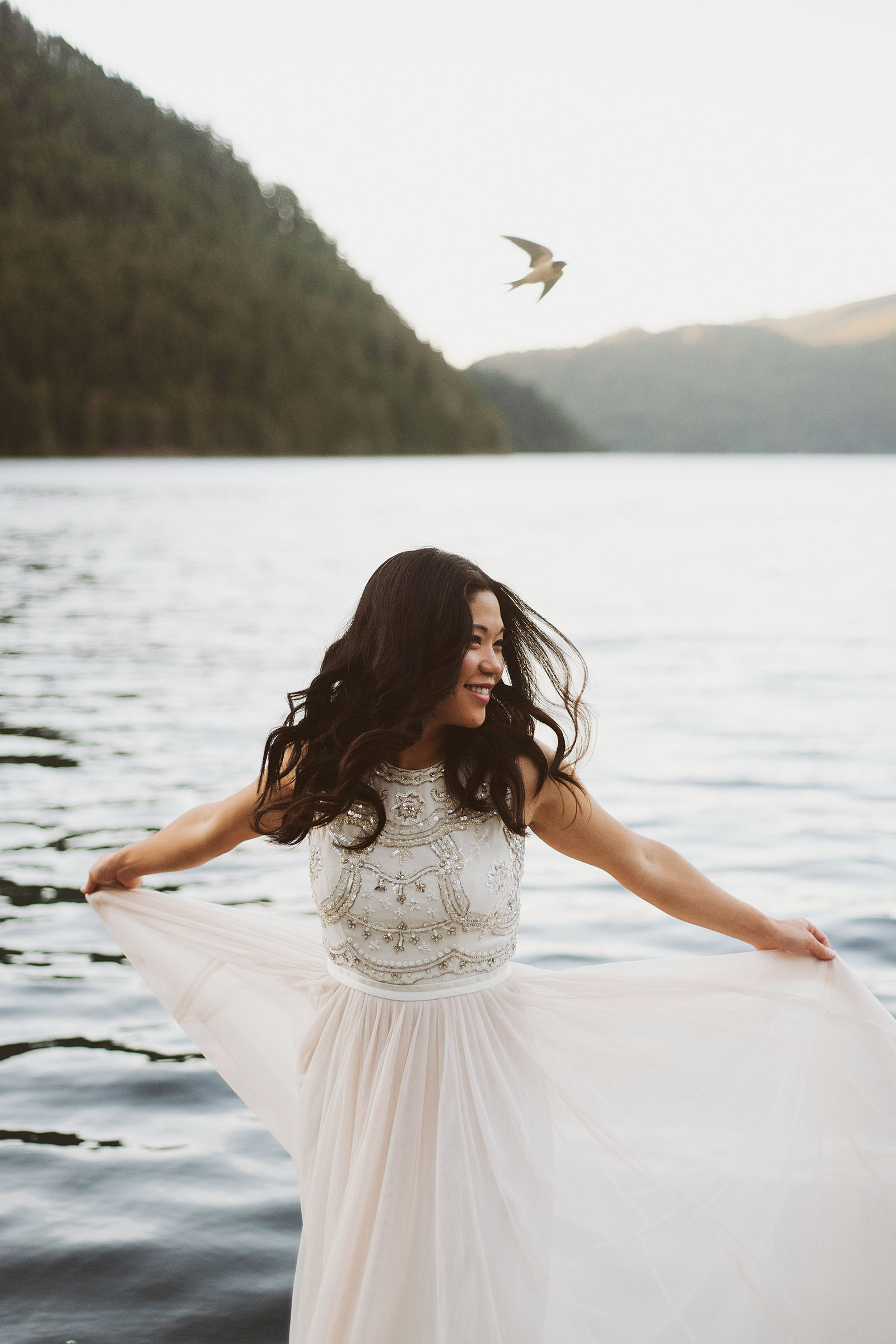 Chika & Steven's Olympic National Park Wedding at Lake Crescent