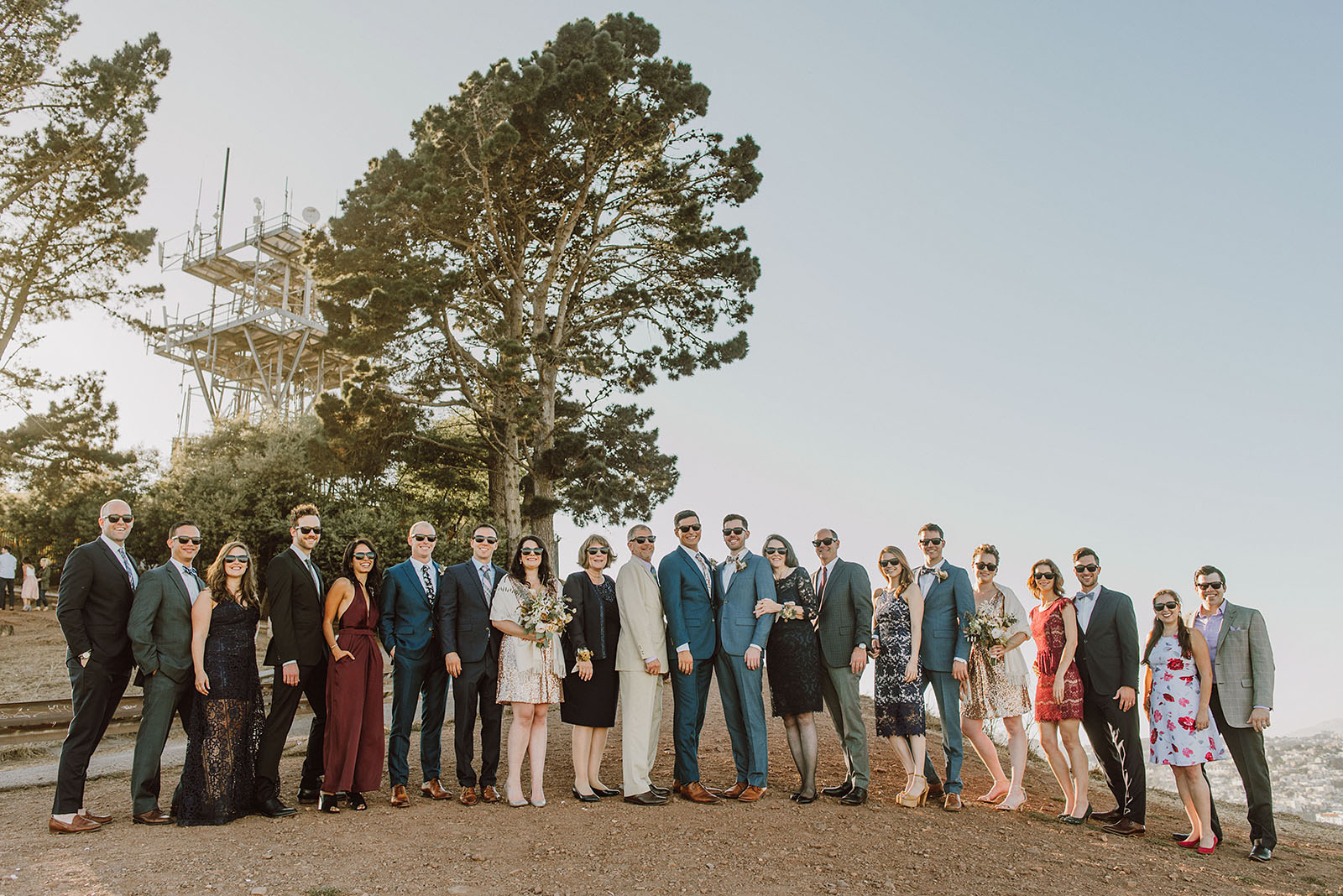 Family portraits on top of Bernal Hill - Foreign Cinema Wedding