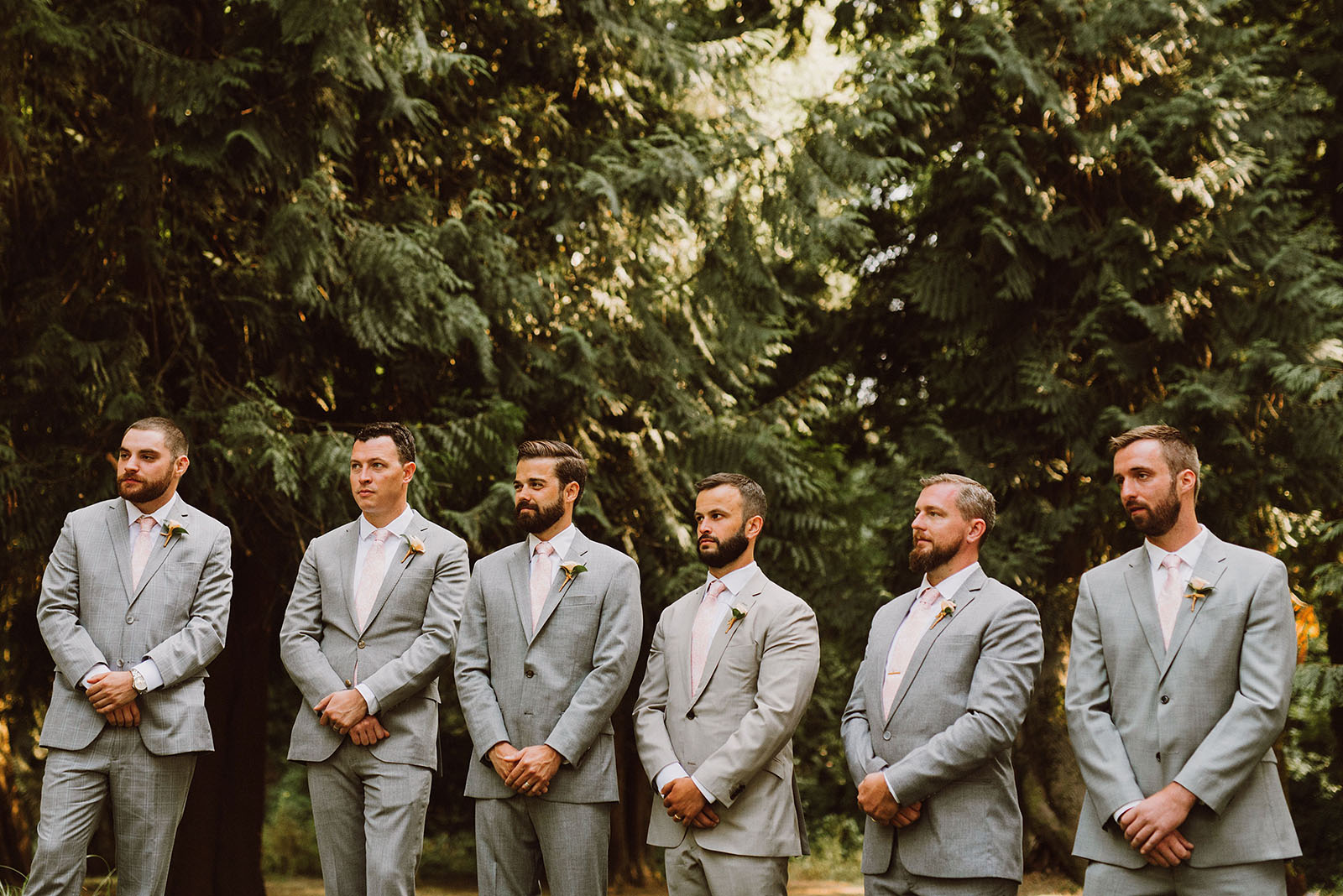 Groomsmen at a Cedarville Lodge Wedding ceremony